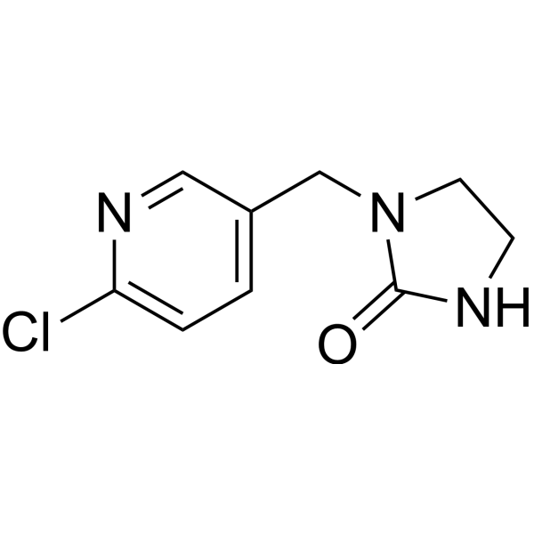 Структурная формула Имидаклоприд-мочевина, CAS 120868-66-8, формула C9H10N3OCl