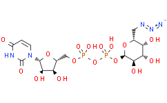 Структурная формула UDP-6-azido-6-deoxy-D-Gal.2Na, CAS 868208-96-2, формула C15H23N5O16P2