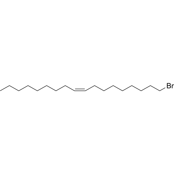 Структурная формула Олейилбромид ((Z)-1-бромоктадек-9-ен, CAS 6110-53-8, формула C18H35Br