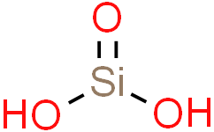 Структурная формула Metasilicic acid, CAS 63231-67-4, формула H2O3Si
