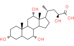 Структурная формула Cholan-​24-​oic acid, 3,​7,​12,​23-​tetrahydroxy-​, (3α,​5β,​7α,​12α,​23S)​- (9CI), CAS 181139-68-4, формула C24H40O6