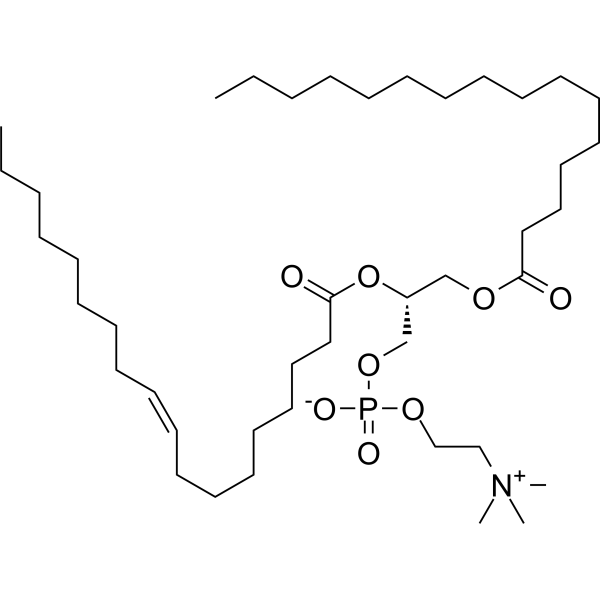 Структурная формула POPC, CAS 26853-31-6, формула C42H82NO8P