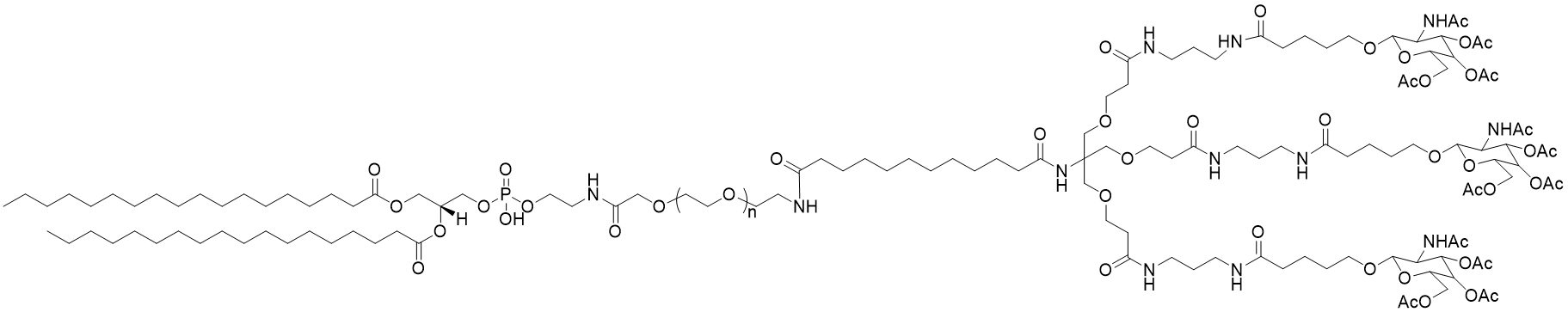 Структурная формула Tri-GalNAc-DSPE-PEG2000