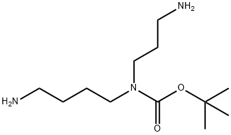 Структурная формула H2N(CH2)3N(tert-butoxycarbonyl)(CH2)4NH2, CAS 182576-24-5, формула C12H27N3O2