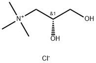 Структурная формула 1-Propanaminium, 2,3-Dihydroxy-N,n,n-Trimethyl-, хлорид (1:1), (2r)-, CAS 2231278-74-1, формула C6H16NO2.Cl