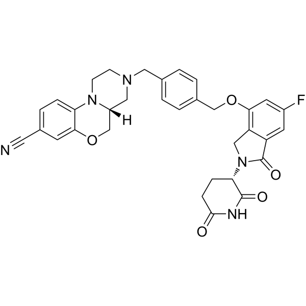 Структурная формула IKZF1-degrader-2 (соединение 3, CAS 2915330-86-6, формула C33H30FN5O5