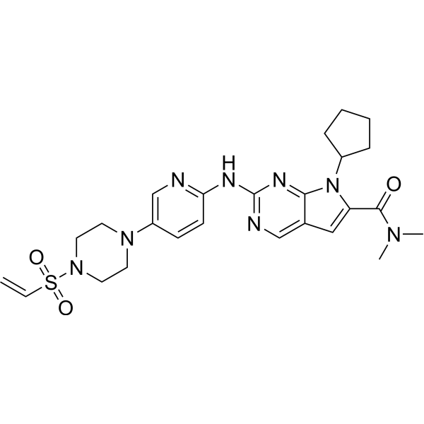 Структурная формула Деградатор CDK4 1 (ML 1–71, формула C25H32N8O3S
