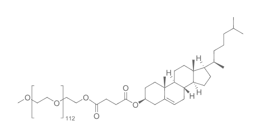 Структурная формула CHEMS-PEG-5000, CAS 205743-50-6
