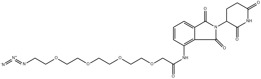 Структурная формула Pomalidomide-PEG4-N3, CAS 2380273-68-5, формула C23H28N6O9