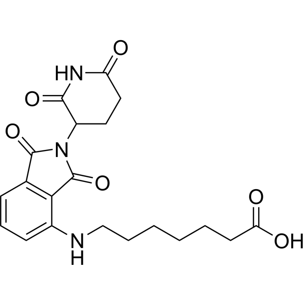 Структурная формула Помалидомид-C6-COOH, CAS 2225940-50-9, формула C20H23N3O6