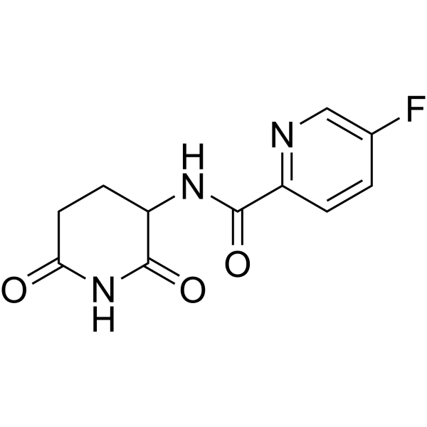 Структурная формула Лиганд CRBN-204, CAS 1910957-41-3, формула C11H10FN3O3