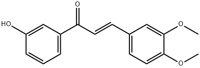 Структурная формула (E)-3-(3,4-DIMETHOXYPHENYL)-1-(3-HYDROXYPHENYL)-1-PROPENONE, CAS 178445-80-2, формула C17H16O4