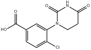 Структурная формула Benzoic кислота, 4-хлор-3-(тетрагидро-2,4-Dioxo-1(2h)-пиримидинил)-, CAS 2377645-90-2, формула C11H9ClN2O4