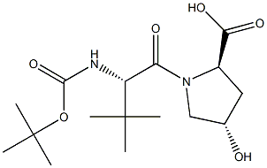 Структурная формула 1-(Boc-L-tert-Leucinyl)-(4s)-4-гидрокси-D-Proline, CAS 1948273-04-8, формула C16H28N2O6