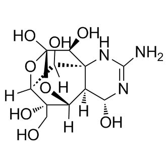 Структурная формула Тетродотоксин (TTx, CAS 4368-28-9, формула C11H17N3O8