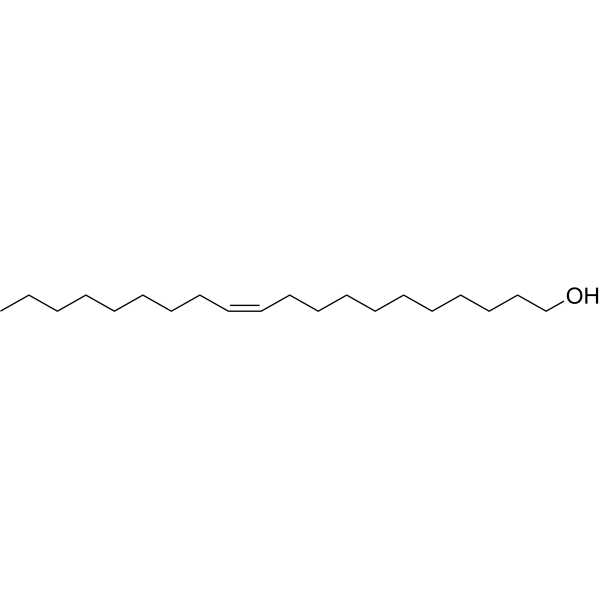 Структурная формула (Z)-11-эйкозен-1-ол, CAS 62442-62-0, формула C20H40O