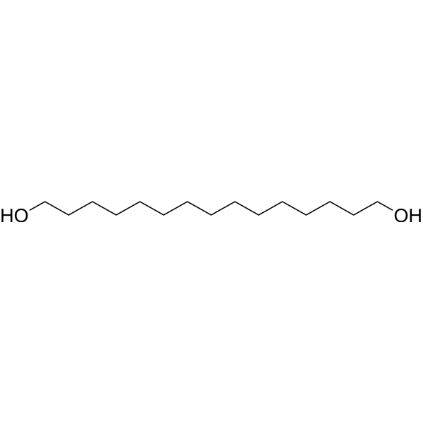 Структурная формула 1,15-Пентадекандиол, CAS 14722-40-8, формула C15H32O2
