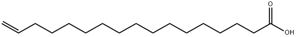 Структурная формула 16-Heptadecenoic кислота, CAS 65119-97-3, формула C17H32O2