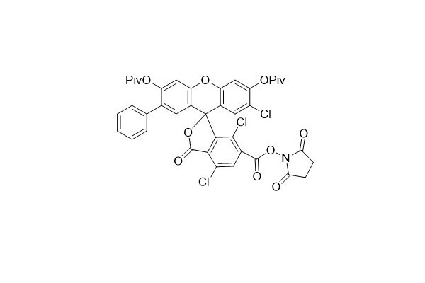 Структурная формула 6-VIC NHS, формула C31H16Cl3NO9