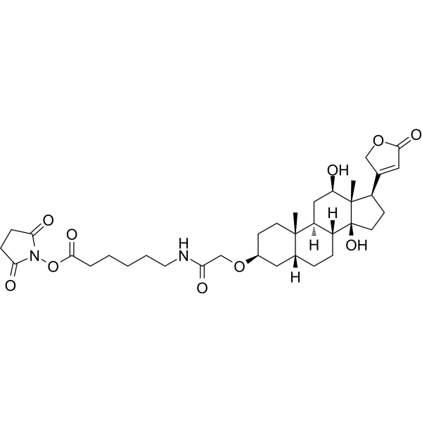 Структурная формула Дигоксигенин NHS, CAS 129273-26-3, формула C35H50N2O10