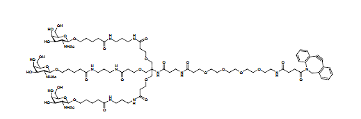 Структурная формула Известно, что трехантенный лиганд GalNAc, формула C94H149N13O35
