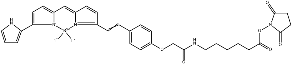 Структурная формула BODIPY 650-X, SE, CAS 235439-04-0, формула C33H31BF2N4O6S