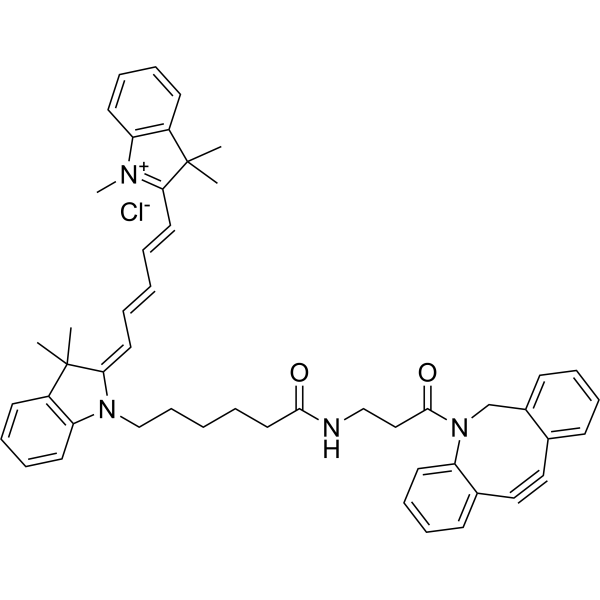 Структурная формула Хлорид Cy5 DBCO, CAS 2182601-72-3, формула C50H53ClN4O2