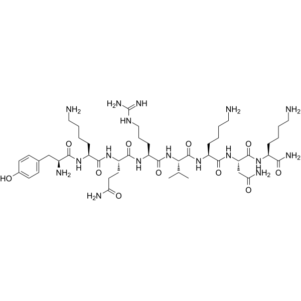 Структурная формула PACAP-38 (31-38), человека, мыши, крысы, CAS 138764-85-9, формула C47H83N17O11