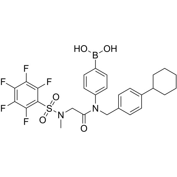 Структурная формула STAT3-SH2 domain inhibitor 1, CAS 2816059-41-1, формула C28H28BF5N2O5S