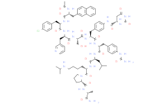 Структурная формула Degarelix (acetate), CAS 214766-78-6, формула C82H103ClN18O16.C2H4O2