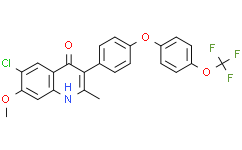 Структурная формула ELQ300, CAS 1354745-52-0, формула C24H17ClF3NO4