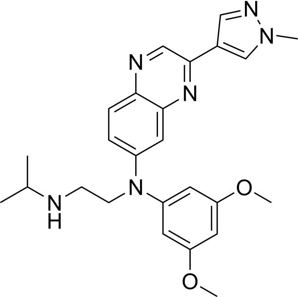 Структурная формула Эрдафитиниб (JNJ-42756493, CAS 1346242-81-6, формула C25H30N6O2
