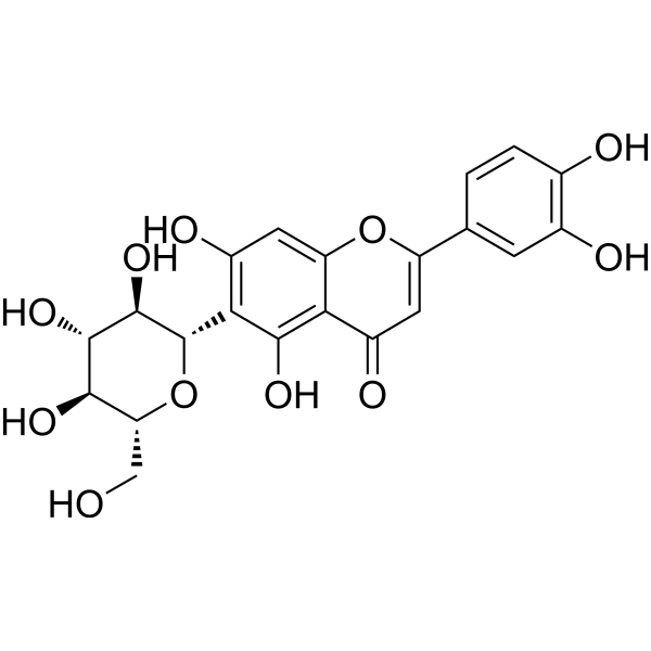 Структурная формула Гомоориентин, CAS 4261-42-1, формула C21H20O11