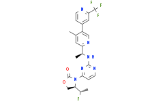 Структурная формула IDH-305, CAS 1628805-46-8, формула C23N6O2F4H22