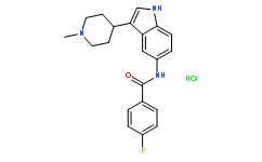 Структурная формула LY334370, CAS 182563-08-2, формула C21H22N3OF