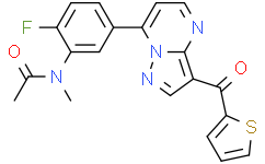 Структурная формула Lorediplon, CAS 917393-39-6, формула C20H15FN4O2S