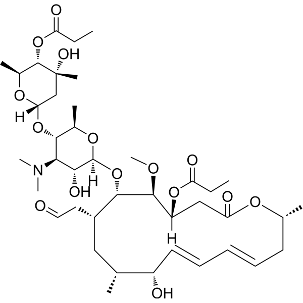 Структурная формула Мидекамицин, CAS 35457-80-8, формула C41H67NO15