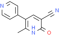 Структурная формула Milrinone, CAS 78415-72-2, формула C12H9N3O