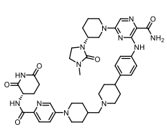 Структурная формула BTK-IN-24(NX-5948), CAS 2649400-34-8, формула C42H54N12O5