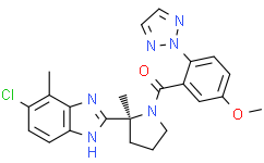 Структурная формула Nemorexant, CAS 1505484-82-1, формула C23H23ClN6O2