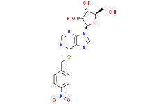 Структурная формула Nitrobenzylthioinosine, CAS 38048-32-7, формула C17H17N5O6S