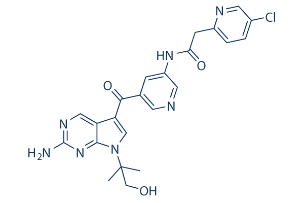 Структурная формула PF-06273340, CAS 1402438-74-7, формула C23H22ClN7O3