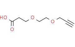 Структурная формула Propargyl-PEG2-acid, CAS 1859379-85-3, формула C8O4H12
