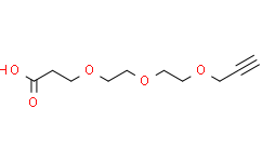 Структурная формула Propargyl-PEG3-acid, CAS 1347760-82-0, формула C10H16O5