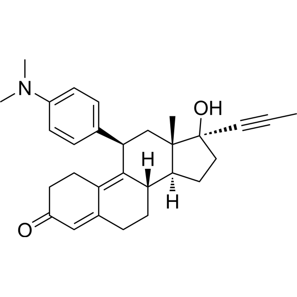 Структурная формула Mifepristone (RU486), CAS 84371-65-3, формула C29H35NO2