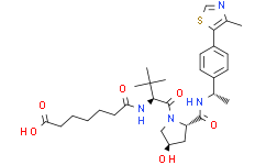 Структурная формула (S,R,S)-AHPC-Me-C5-COOH, CAS 2229976-21-8, формула C30H42N4O6S