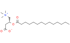 Структурная формула Tetradecanoylcarnitine, CAS 25597-07-3, формула C21H41NO4