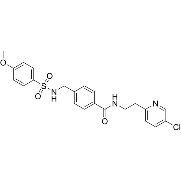 Структурная формула YU238259, CAS 1943733-16-1, формула C22H22ClN3O4S