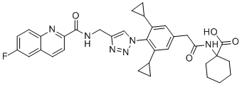 Структурная формула Антабактин (ANT, CAS 2570821-88-2, формула C34H35FN6O4