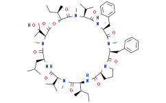 Структурная формула Aureobasidin A(Basifungin), CAS 127785-64-2, формула C60H92N8O11